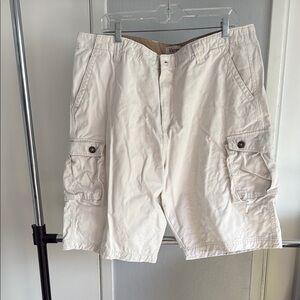 Versace Men's Cream Cargo Shorts